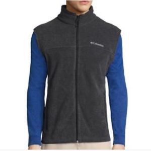 Columbia flattop ridge charcoal fleece grey vest:S